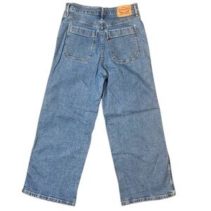 Levi’s Mile High Cropped Wide Leg Jeans W28 L25 High Rise Button Fly